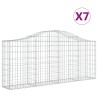 Paniers à gabions arqués 7 pcs 200x30x80/100 cm Fer galvanisé 556335556335