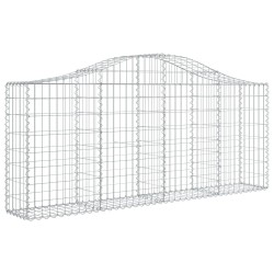 Paniers à gabions arqués 7 pcs 200x30x80/100 cm Fer galvanisé 556335556335