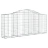 Paniers à gabions arqués 7 pcs 200x30x80/100 cm Fer galvanisé 556335556335