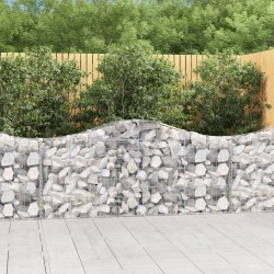Paniers à gabions arqués 6 pcs 200x30x80/100 cm Fer galvanisé 556336556336