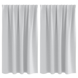 Rideaux occultants avec anneaux 2 pcs Gris pâle 140 x 140 cm 556338556338