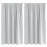 Rideaux occultants avec anneaux 2 pcs Gris pâle 140 x 140 cm 556338556338