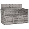 Banc de jardin avec coussins Gris 105 cm Résine tressée 556344556344