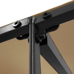 Auvent taupe 2x2,3 m 180 g/m² tissu et acier 556345556345