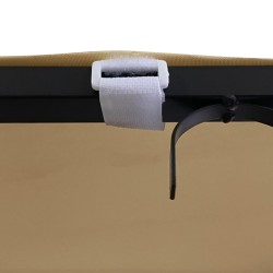 Auvent taupe 2x2,3 m 180 g/m² tissu et acier 556345556345