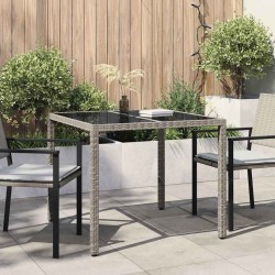 Table de Jardin Gris 90 x 90 x 75 cm polyrotin 556365556365