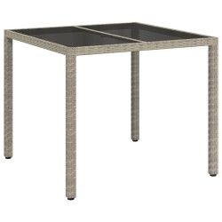 Table de Jardin Gris 90 x 90 x 75 cm polyrotin 556365556365