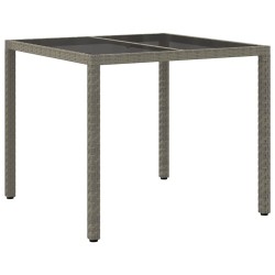 Table de Jardin Gris 90 x 90 x 75 cm polyrotin 556365556365