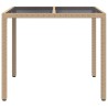 Table de Jardin Beige 90 x 90 x 75 cm polyrotin 556366556366