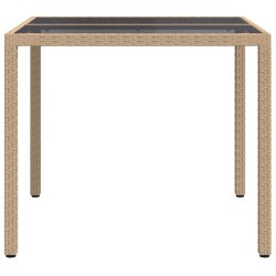 Table de Jardin Beige 90 x 90 x 75 cm polyrotin 556366556366