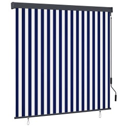 Store enrouleur Bleu et Blanc 180 x 250 cm Tissu et Aluminium 556370556370