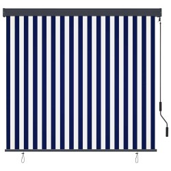 Store enrouleur Bleu et Blanc 180 x 250 cm Tissu et Aluminium 556370556370