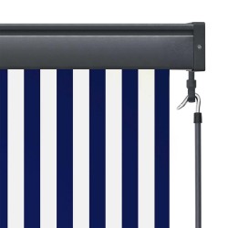Store enrouleur Bleu et Blanc 180 x 250 cm Tissu et Aluminium 556370556370