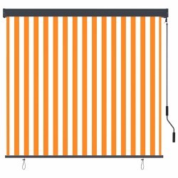 Store enrouleur Blanc et Orange 180 x 250 cm Tissu et Aluminium 556372556372