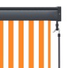 Store enrouleur Blanc et Orange 180 x 250 cm Tissu et Aluminium 556372556372