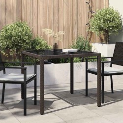 Table de Jardin Marron 90 x 90 x 75 cm polyrotin 556373556373
