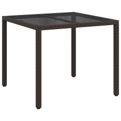 Table de Jardin Marron 90 x 90 x 75 cm polyrotin 556373556373