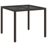 Table de Jardin Marron 90 x 90 x 75 cm polyrotin 556373556373