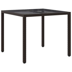Table de Jardin Marron 90 x 90 x 75 cm polyrotin 556373556373