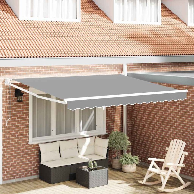 Cadre de store rétractable Blanc 300 x 250 cm Aluminium 556376556376
