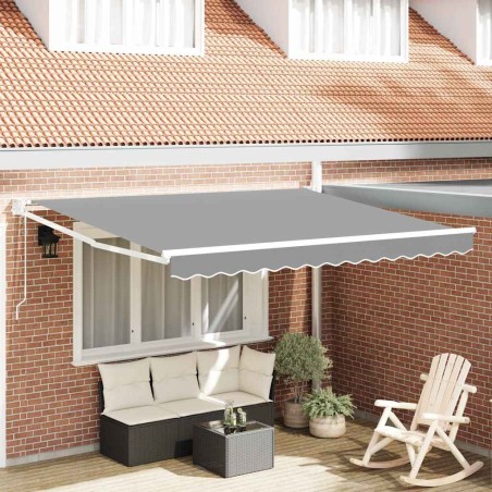 Cadre de store rétractable Blanc 350 x 250 cm Aluminium 556377556377