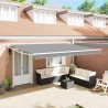 Cadre de store rétractable Blanc 400 × 300 cm Aluminium 556378556378