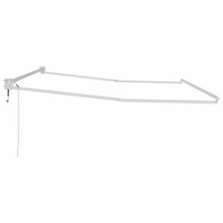 Cadre de store rétractable Blanc 400 × 300 cm Aluminium 556378556378