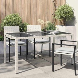 Table de Jardin Blanc 150 x 90 x 75 cm polyrotin 556391556391