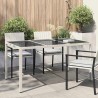 Table de Jardin Blanc 150 x 90 x 75 cm polyrotin 556391556391