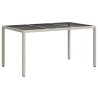 Table de Jardin Blanc 150 x 90 x 75 cm polyrotin 556391556391