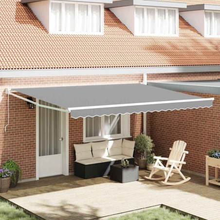 Cadre de store rétractable Blanc 500 × 300 cm Aluminium 556395556395