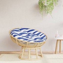 Coussin rond rayure bleue/blanche Ø 100 x11 cm tissu oxford 556396556396