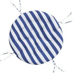 Coussin rond rayure bleue/blanche Ø 100 x11 cm tissu oxford 556396556396