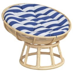 Coussin rond rayure bleue/blanche Ø 100 x11 cm tissu oxford 556396556396