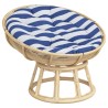 Coussin rond rayure bleue/blanche Ø 100 x11 cm tissu oxford 556396556396