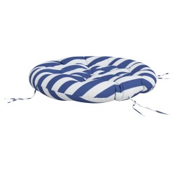 Coussin rond rayure bleue/blanche Ø 100 x11 cm tissu oxford 556396556396
