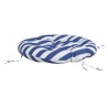 Coussin rond rayure bleue/blanche Ø 100 x11 cm tissu oxford 556396556396
