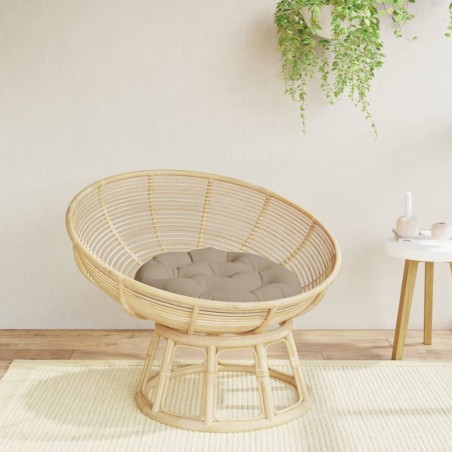 Coussin rond taupe Ø 60 x11 cm tissu oxford 556397556397