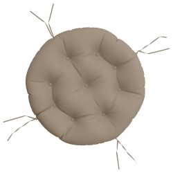 Coussin rond taupe Ø 60 x11 cm tissu oxford 556397556397