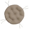 Coussin rond taupe Ø 60 x11 cm tissu oxford 556397556397