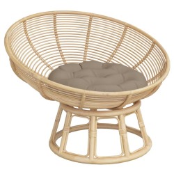 Coussin rond taupe Ø 60 x11 cm tissu oxford 556397556397