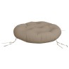 Coussin rond taupe Ø 60 x11 cm tissu oxford 556397556397