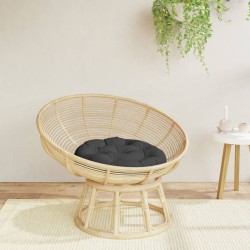 Coussin rond noir Ø 60 x11 cm tissu oxford 556398556398