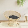 Coussin rond noir Ø 60 x11 cm tissu oxford 556398556398