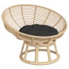 Coussin rond noir Ø 60 x11 cm tissu oxford 556398556398