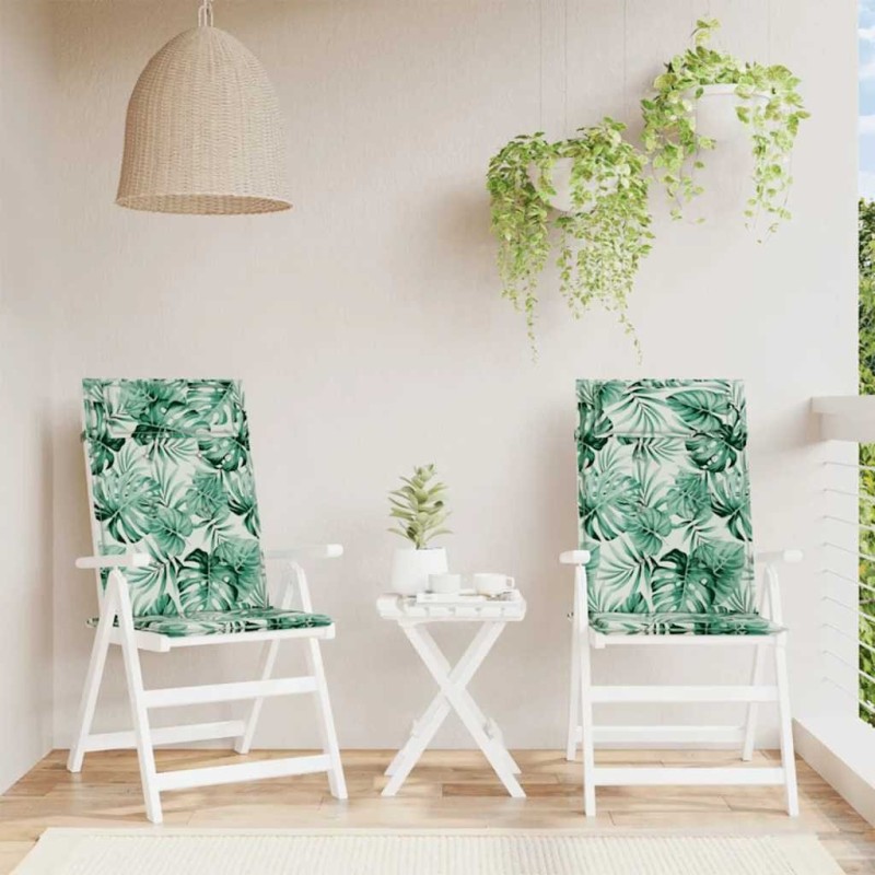 Coussins de chaise à dossier haut lot de 2 modèle de feuille 556400556400