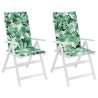 Coussins de chaise à dossier haut lot de 2 modèle de feuille 556400556400