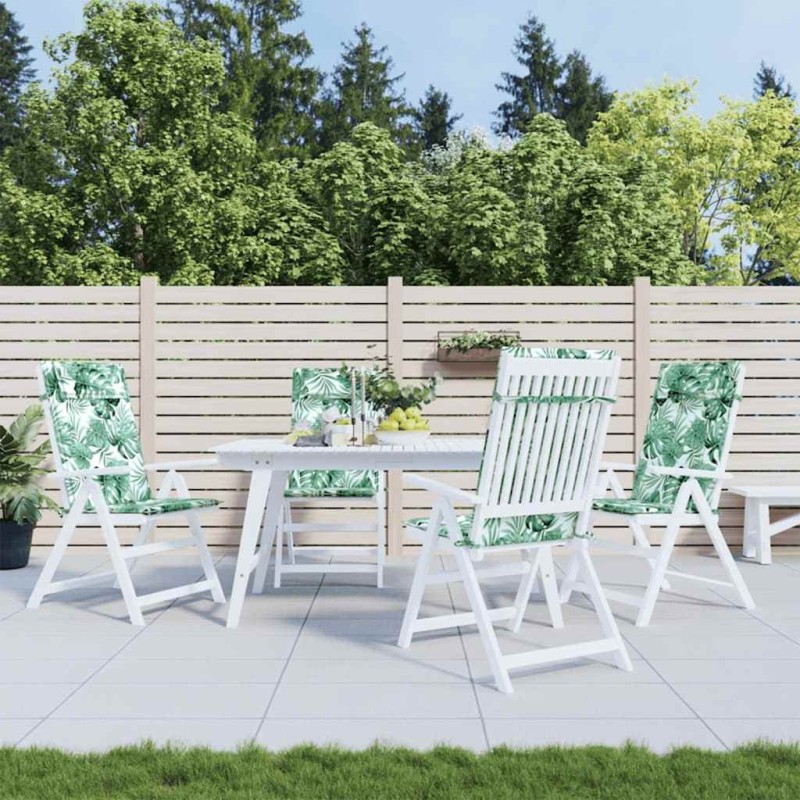 Coussins de chaise à dossier haut lot de 4 modèle de feuille 556401556401
