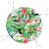 Coussin rond multicolore Ø 100 x11 cm tissu oxford 556407556407