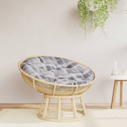 Coussin rond motif à carreaux gris Ø 100 x11 cm tissu oxford 556408556408